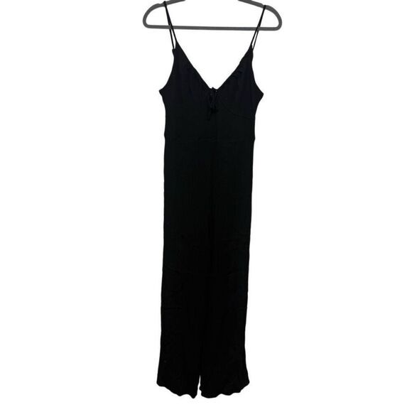 ASTR The Label Black sleeveless Scoop Neck Cicley wide leg jumpsuit size large - Picture 1 of 5